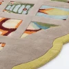 Tappeto in lana annodato a mano con effetto alto-basso Moth