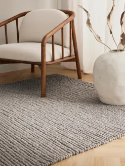 Tappeto in lana con struttura intrecciata Bruna