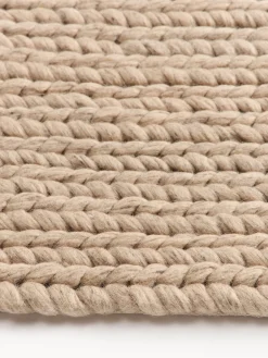 Tappeto in lana fatto a mano con struttura intrecciata Bruna