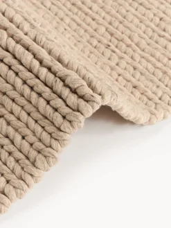 Tappeto in lana fatto a mano con struttura intrecciata Bruna