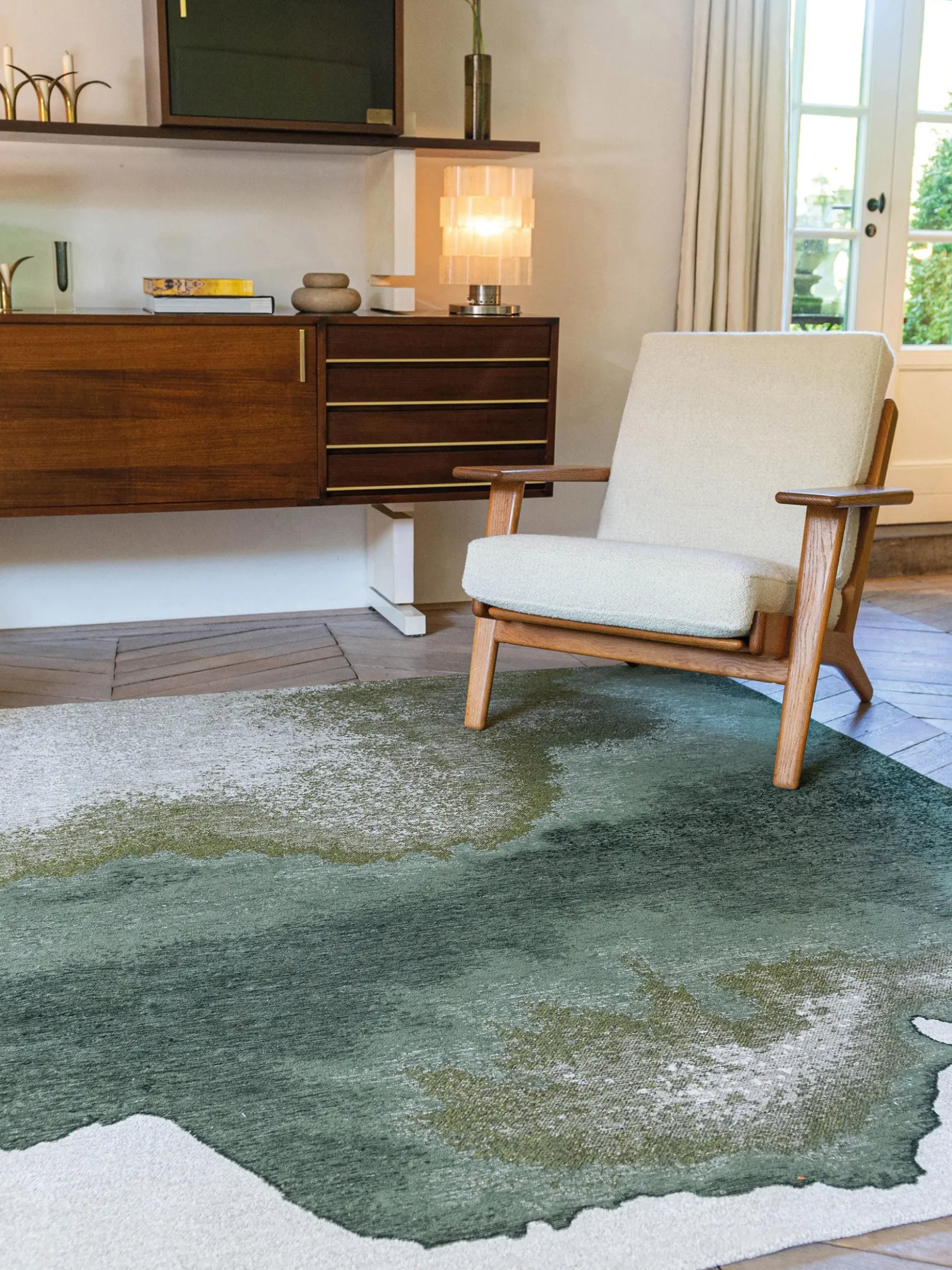 Tappeto jacquard lavabile da interno-esterno Lagoon