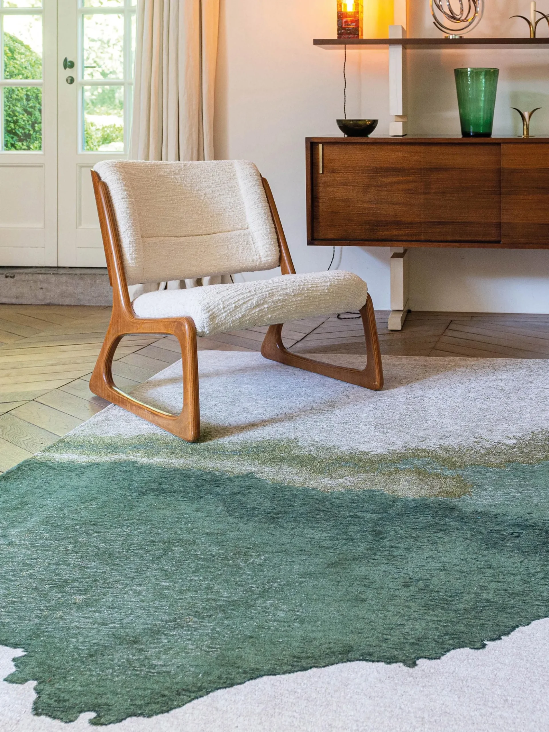 Tappeto jacquard lavabile da interno-esterno Lagoon