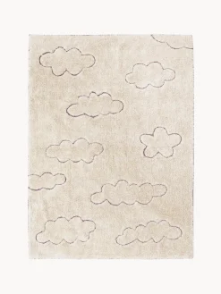 Tappeto per bambini fatto a mano con motivo in rilievo Clouds, lavabile