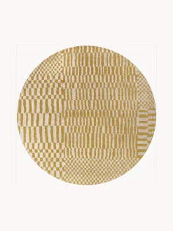 Tappeto rotondo jacquard lavabile da interno-esterno Berber