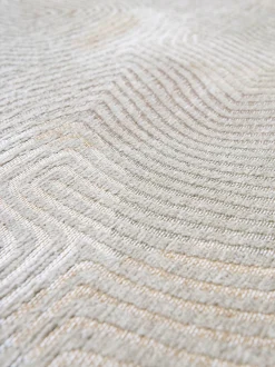 Tappeto rotondo jacquard lavabile da interno-esterno Coral