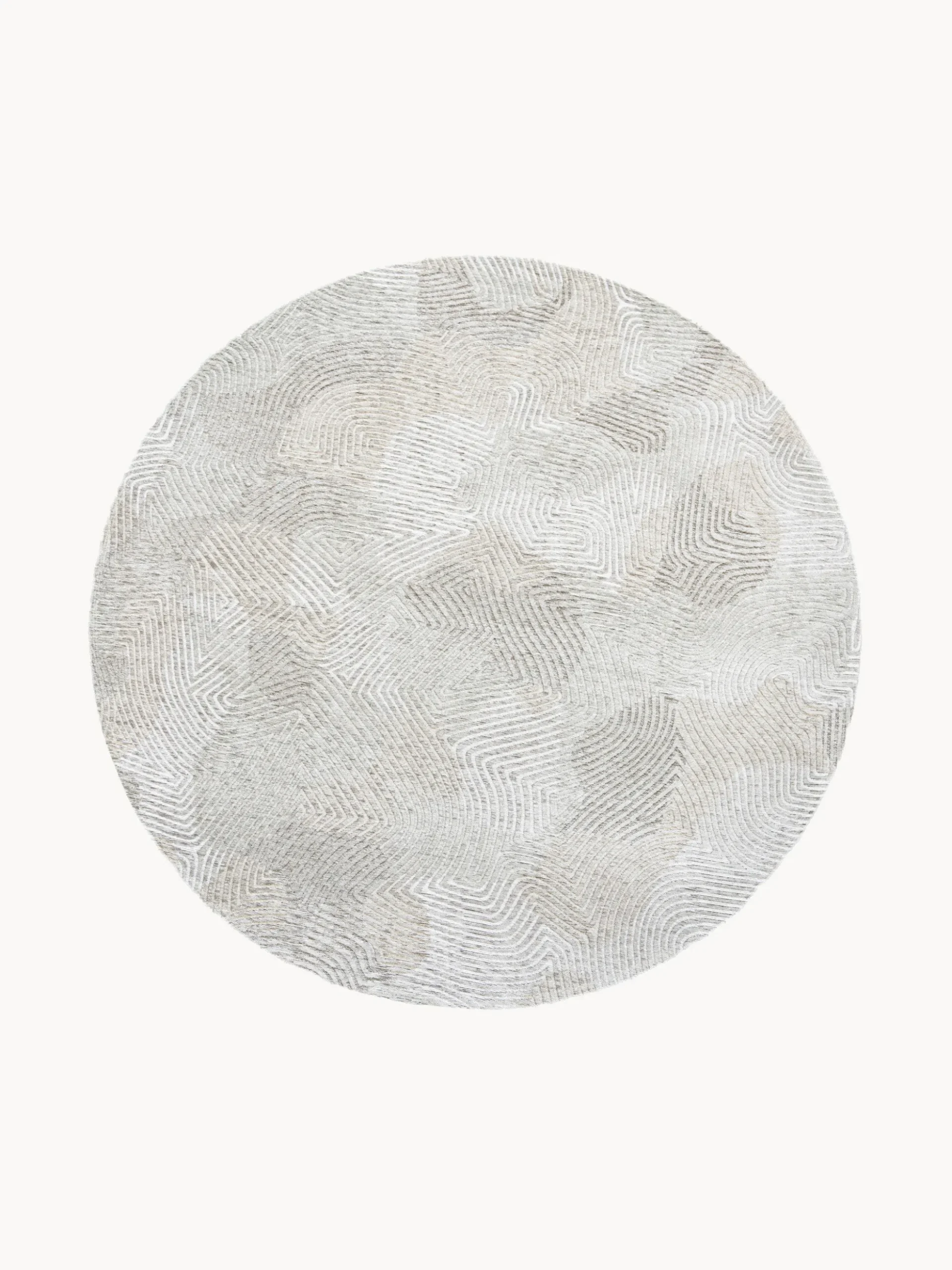 Tappeto rotondo jacquard lavabile da interno-esterno Coral