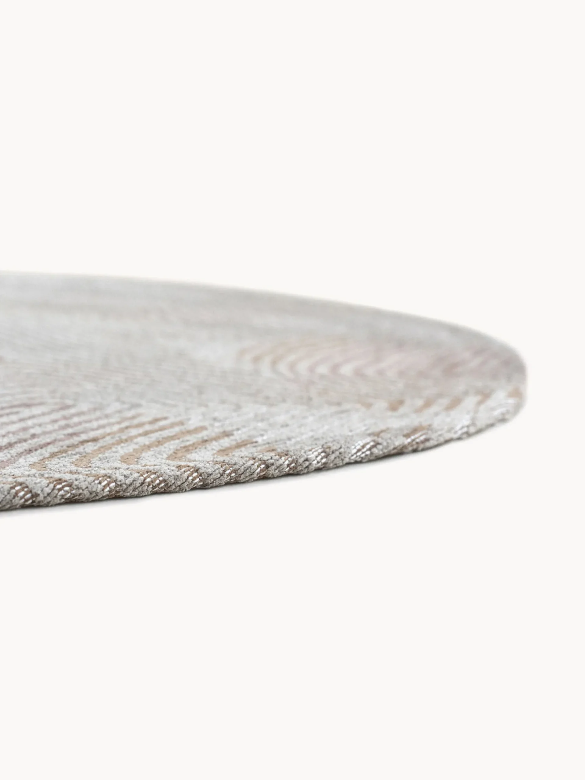 Tappeto rotondo jacquard lavabile da interno-esterno Coral