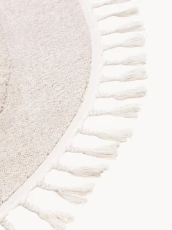 Tappeto rotondo per bambini con nappe e motivo in rilievo Momo