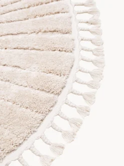 Tappeto rotondo per bambini con nappe e motivo in rilievo Momo