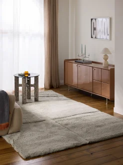 Tappeto soffice a pelo lungo con motivo in rilievo Jade