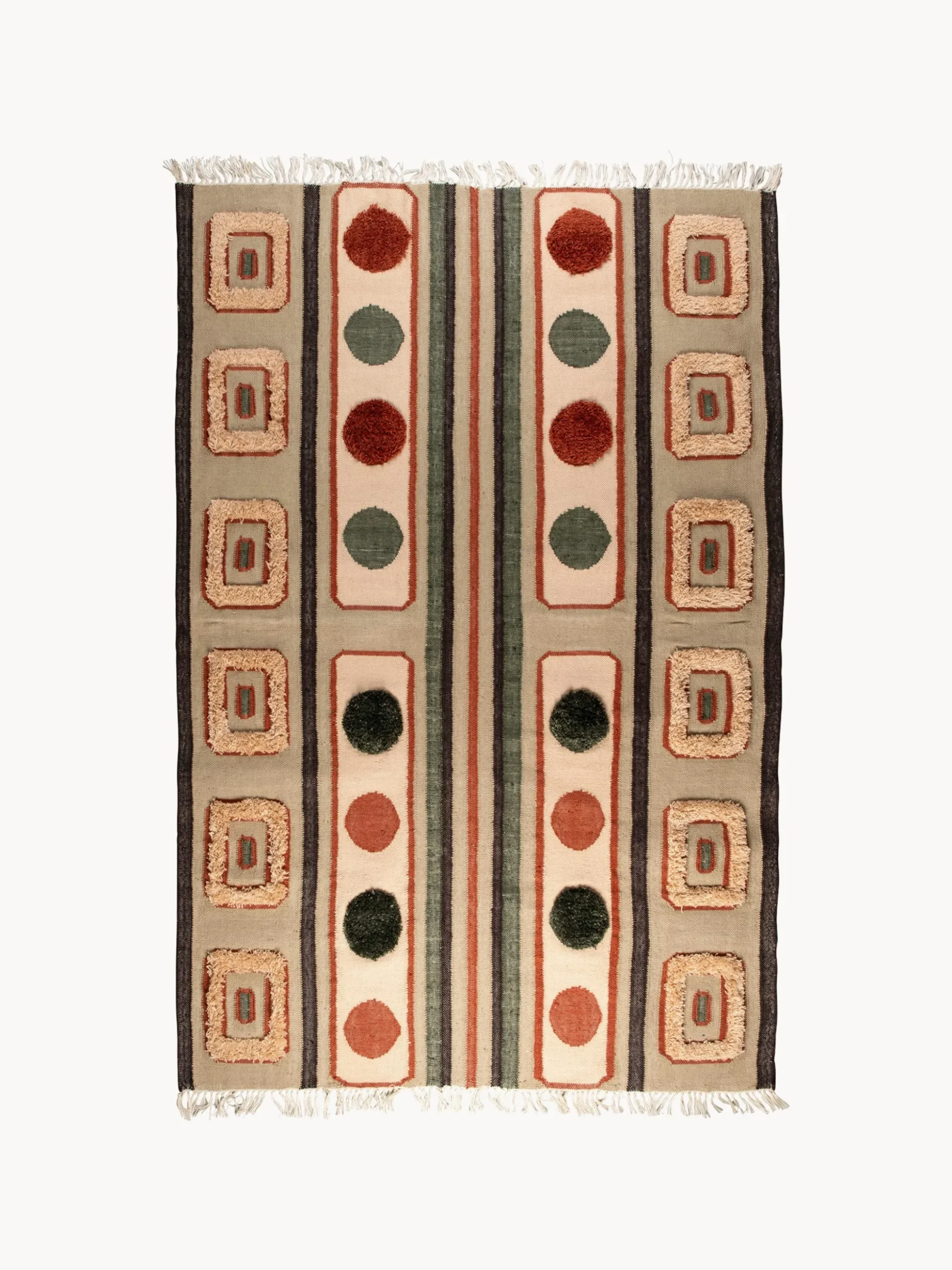 Tappeto alto tessuto a mano con nappe Haydon, varie misure
