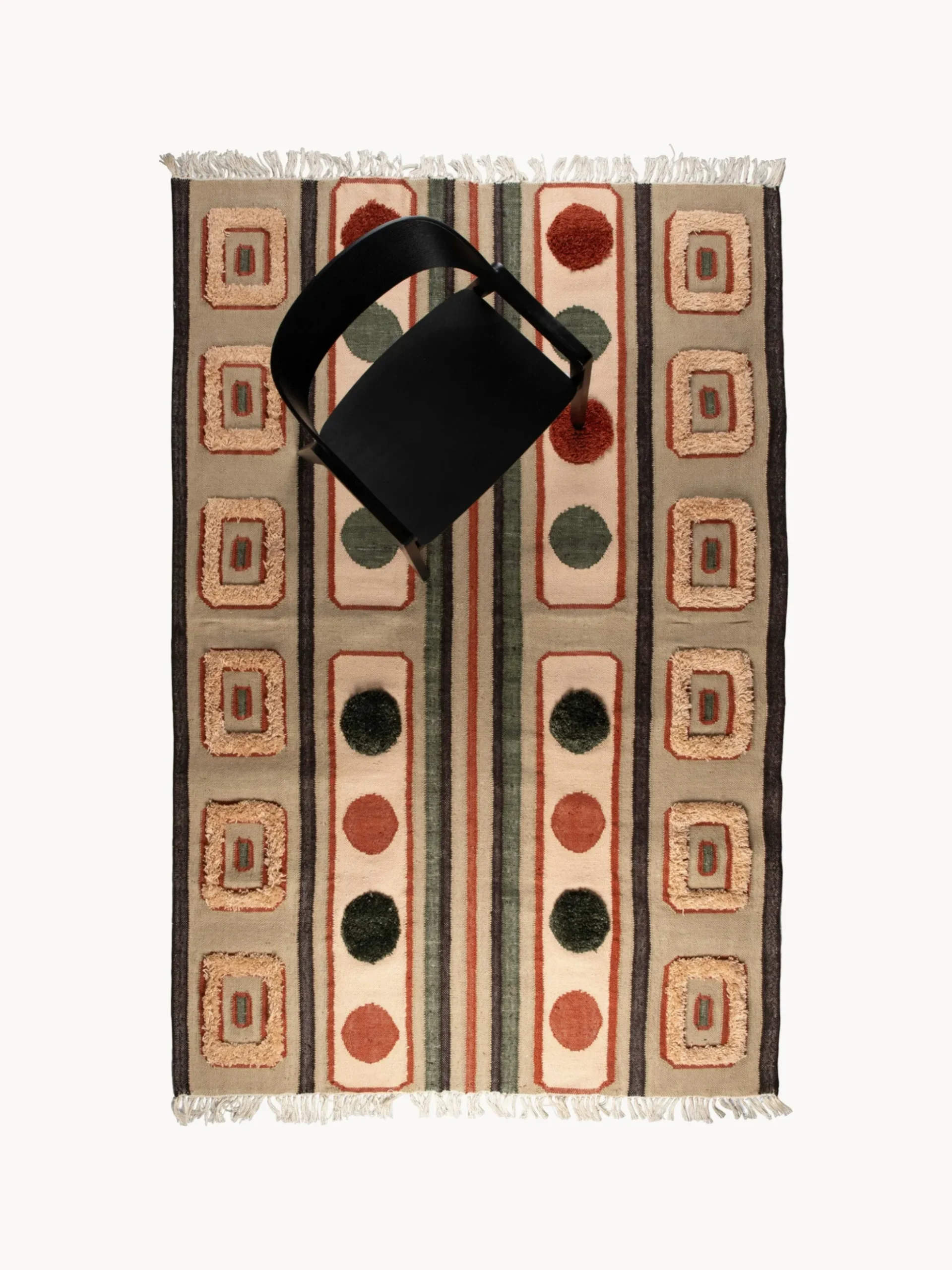 Tappeto alto tessuto a mano con nappe Haydon, varie misure