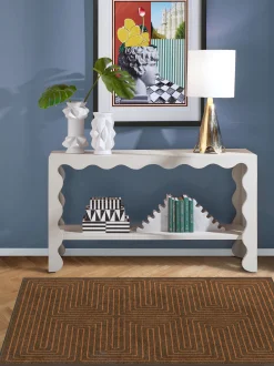 Tappeto a pelo corto lavabile Labyrinth by Jonathan Adler