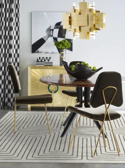 Tappeto a pelo corto lavabile Labyrinth by Jonathan Adler