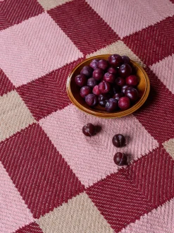 Tappeto in iuta tessuto a mano Plum Punsch