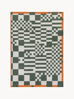 Tappeto jacquard lavabile da interno-esterno Chess