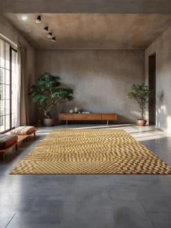 Tappeto jacquard lavabile da interno-esterno Berber
