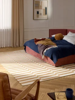 Tappeto kilim a righe tessuto a mano Donna
