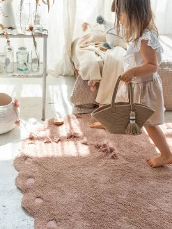 Tappeto ovale per bambini lavabile Pine Cone