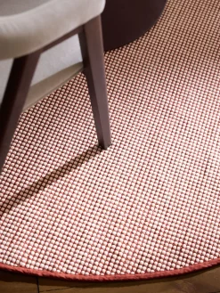 Tappeto rotondo in lana tessuto a mano Amaro