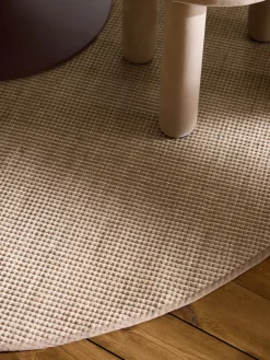 Tappeto rotondo in lana tessuto a mano Amaro