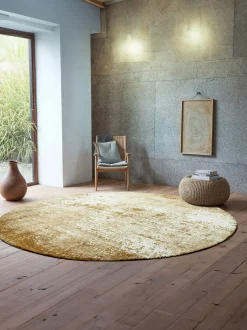 Tappeto rotondo jacquard lavabile da interno-esterno Virgin Land