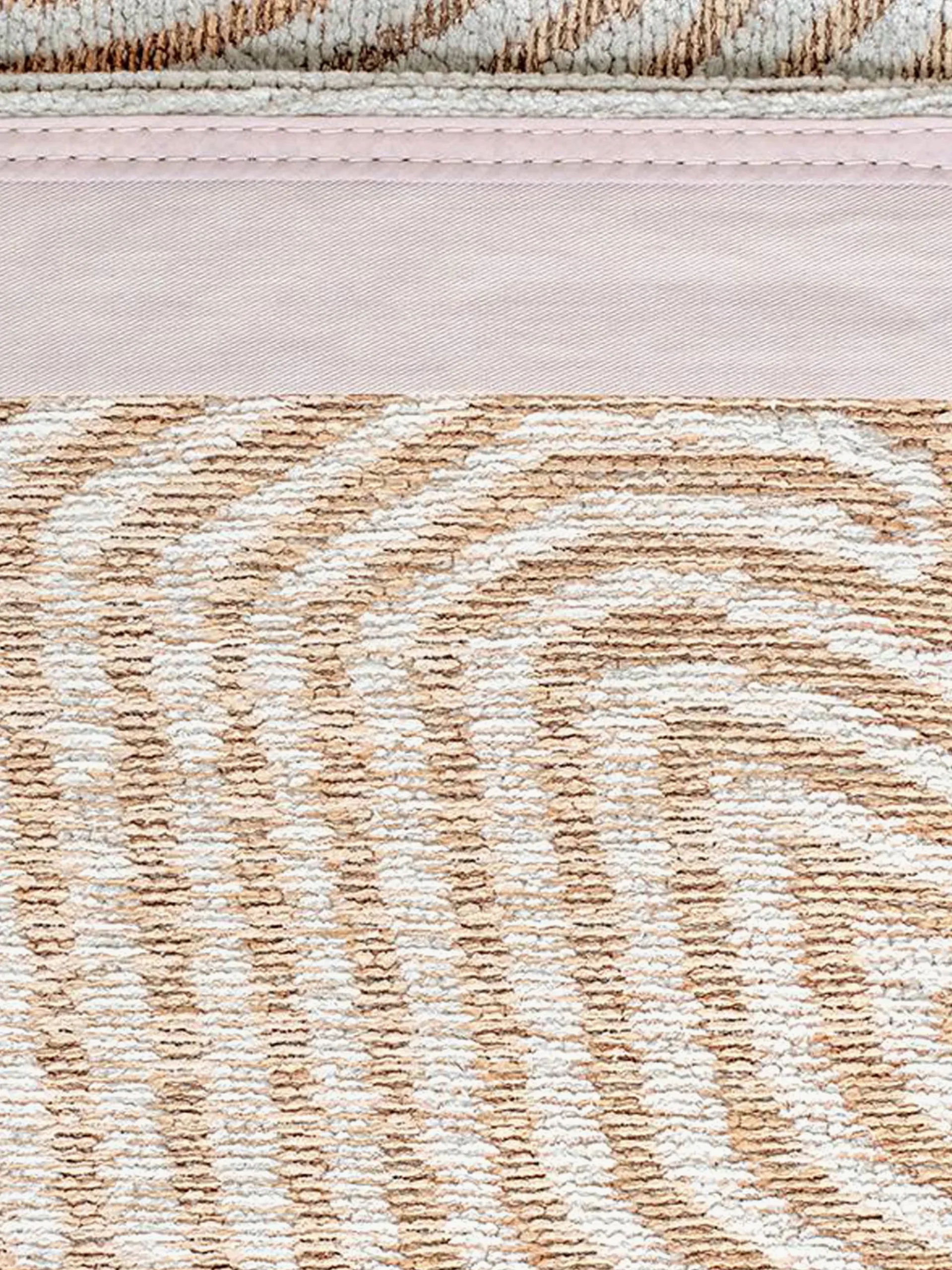 Tappeto rotondo jacquard lavabile da interno-esterno Coral