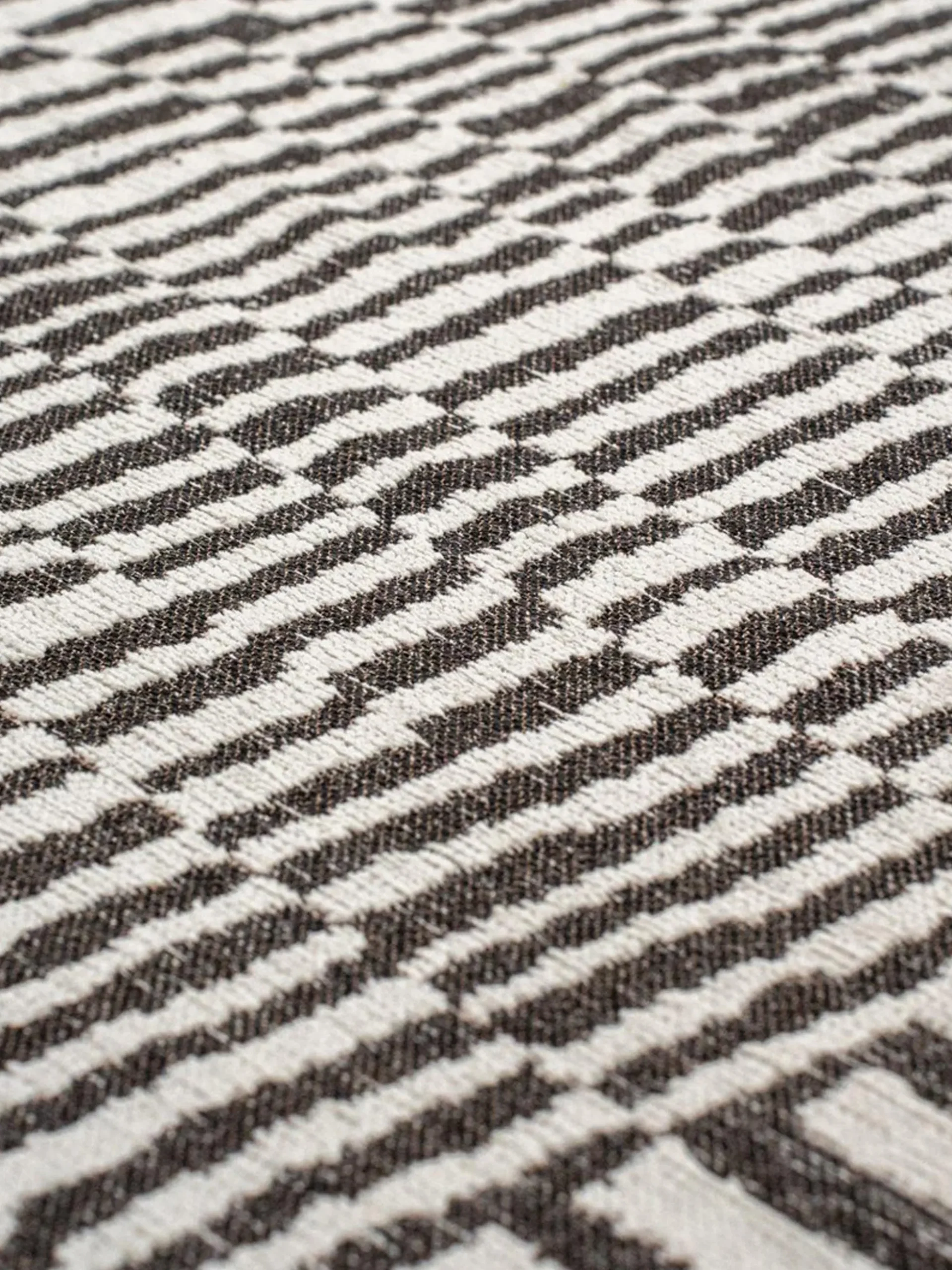 Tappeto rotondo jacquard lavabile da interno-esterno Berber