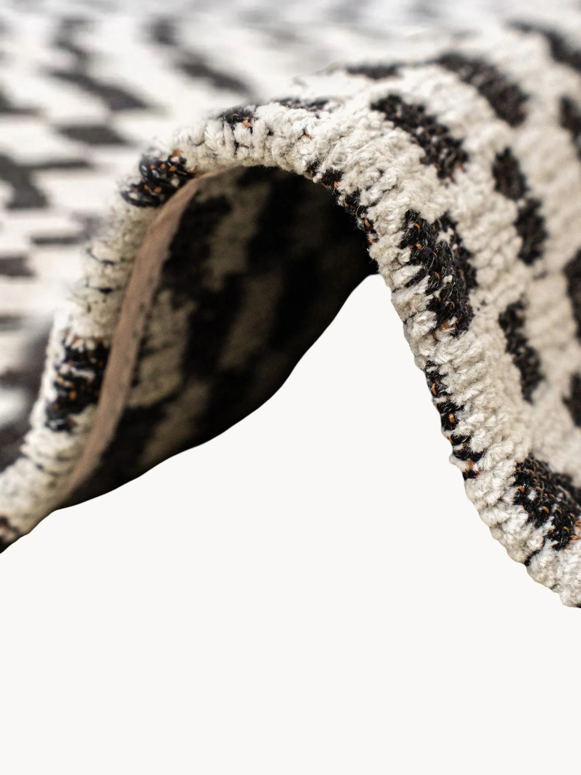 Tappeto rotondo jacquard lavabile da interno-esterno Berber