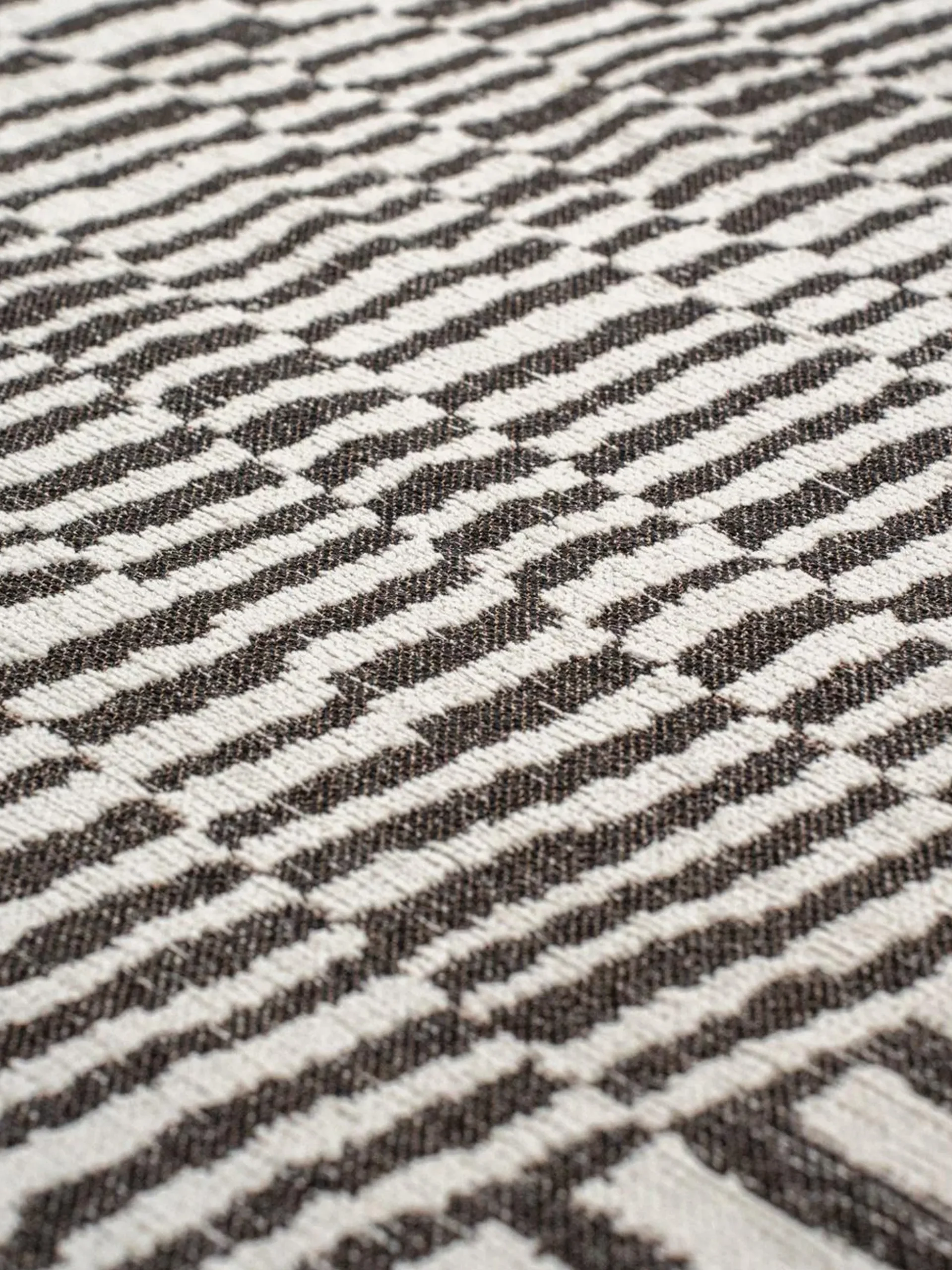 Tappeto rotondo jacquard lavabile da interno-esterno Berber