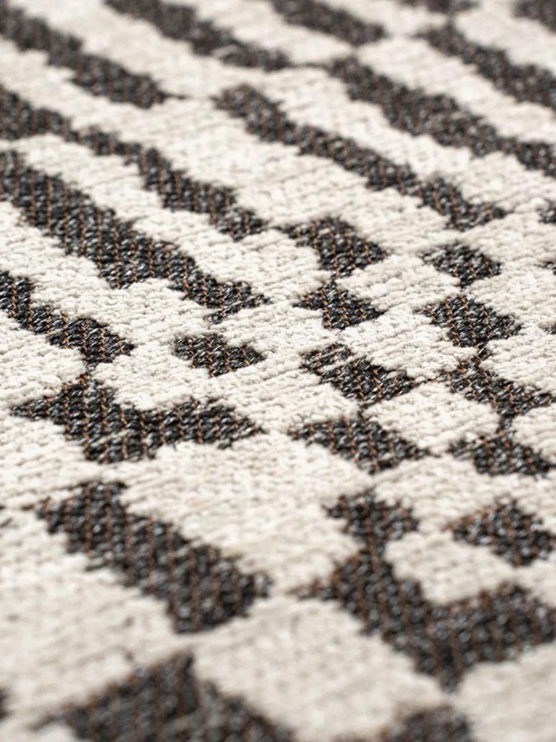Tappeto rotondo jacquard lavabile da interno-esterno Berber
