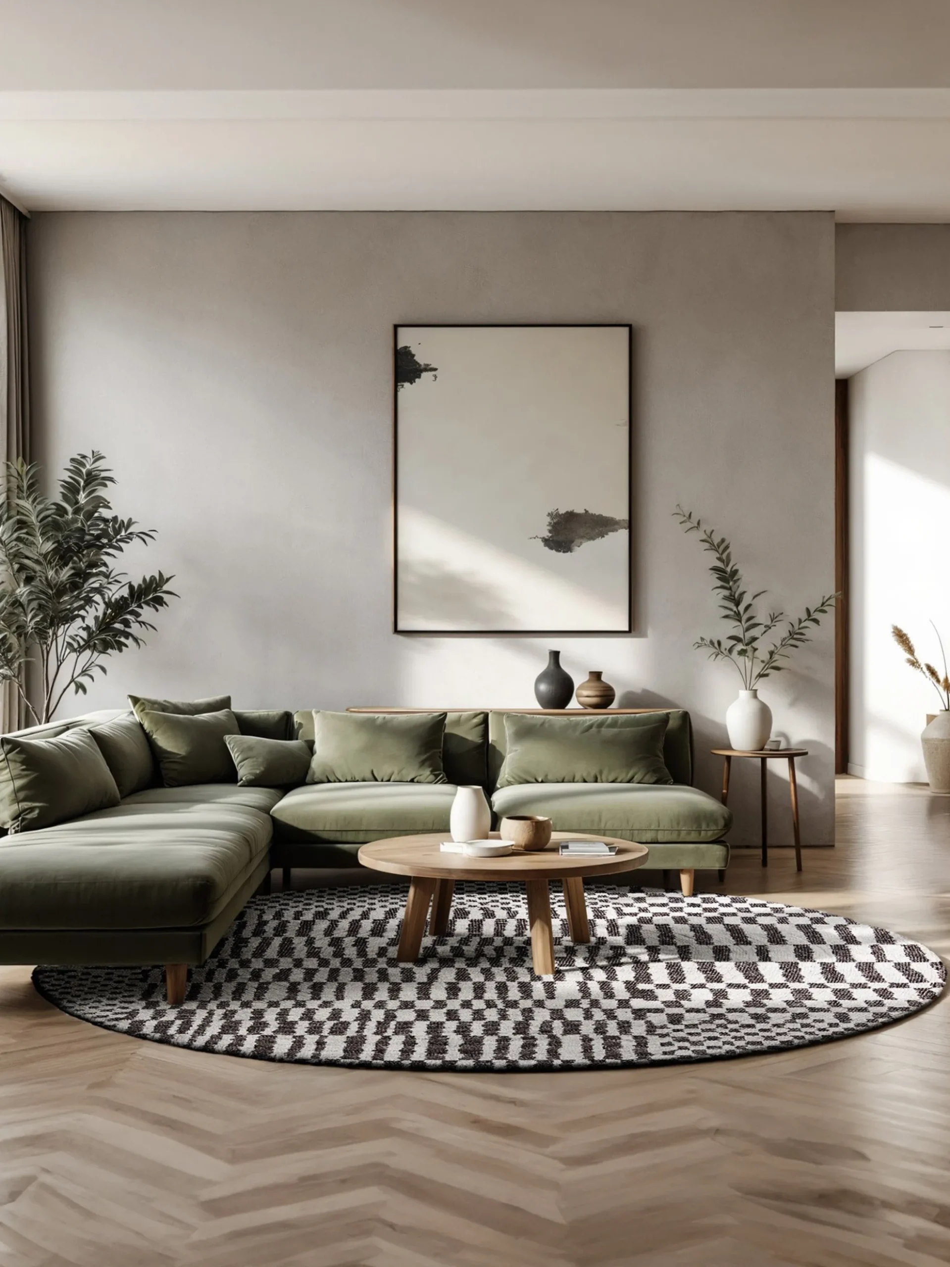 Tappeto rotondo jacquard lavabile da interno-esterno Berber