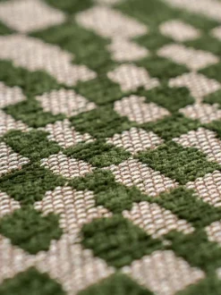 Tappeto rotondo jacquard lavabile da interno-esterno Berber
