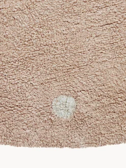 Tappeto rotondo per bambini lavabile fatto a mano con struttura in rilievo Dot