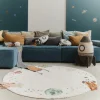 Tappeto rotondo per bambini lavabile Interstellar Journey