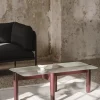 Tavolino con piano in vetro Kob