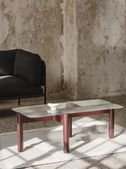 Tavolino con piano in vetro Kob