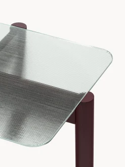 Tavolino con piano in vetro Kob