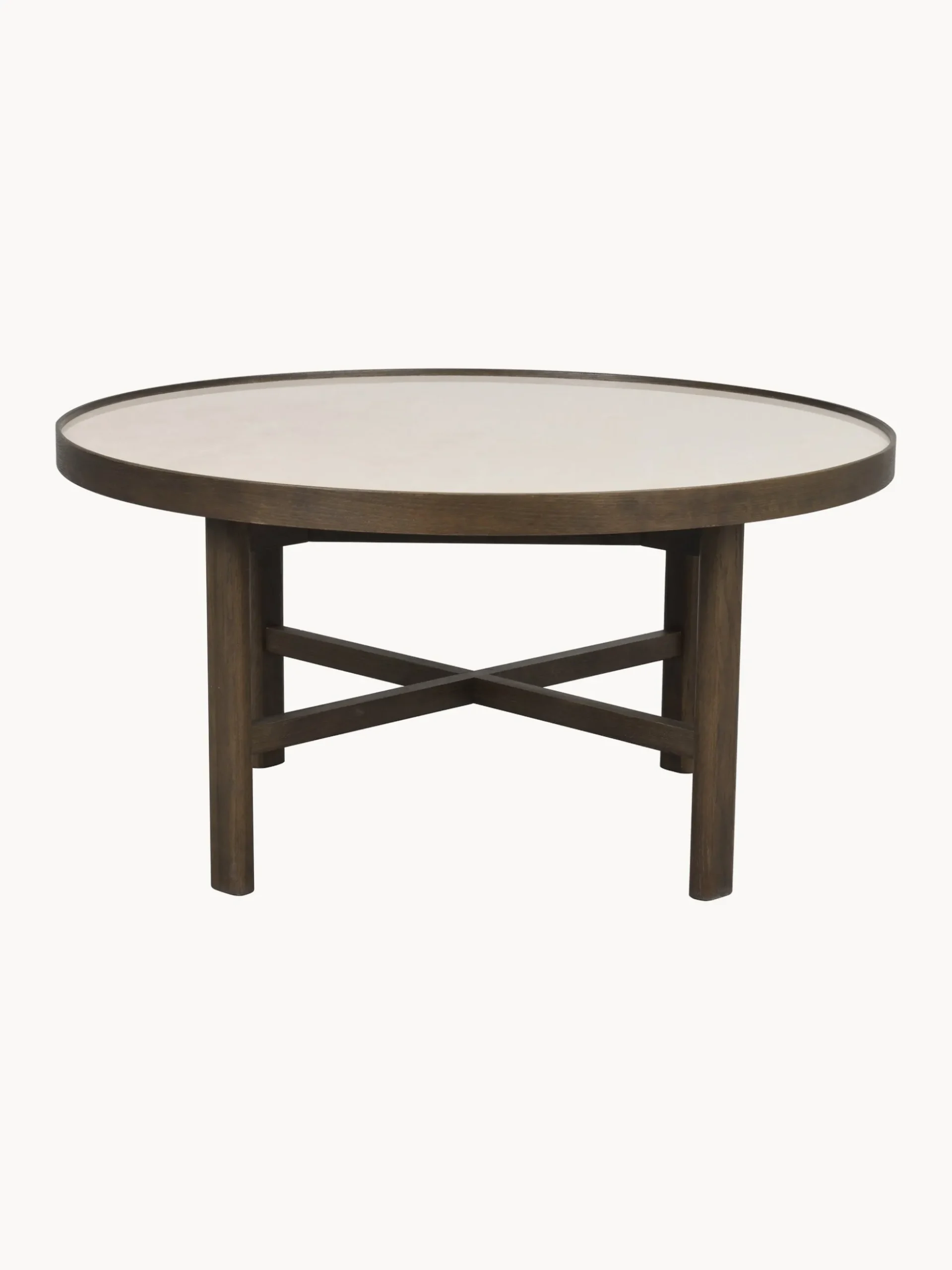 Tavolino da caffè rotondo in legno di quercia Marsden, Ø 90 cm