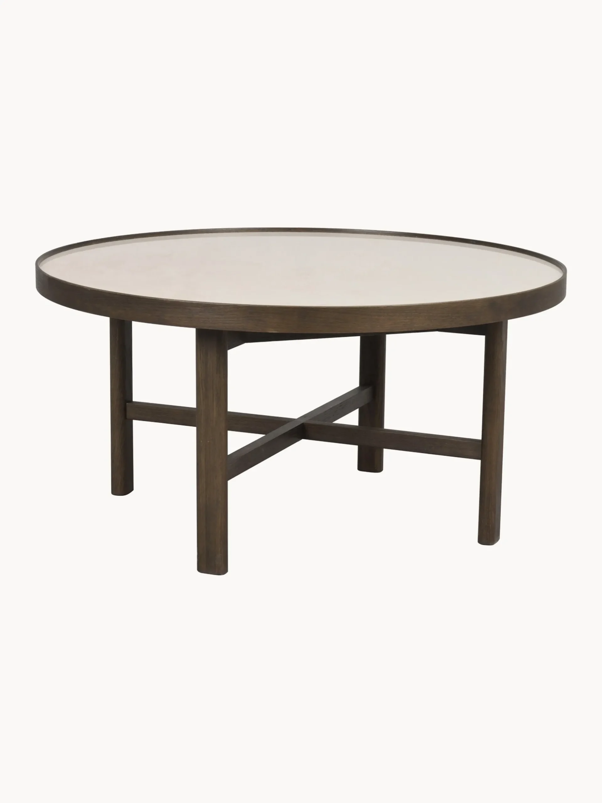 Tavolino da caffè rotondo in legno di quercia Marsden, Ø 90 cm
