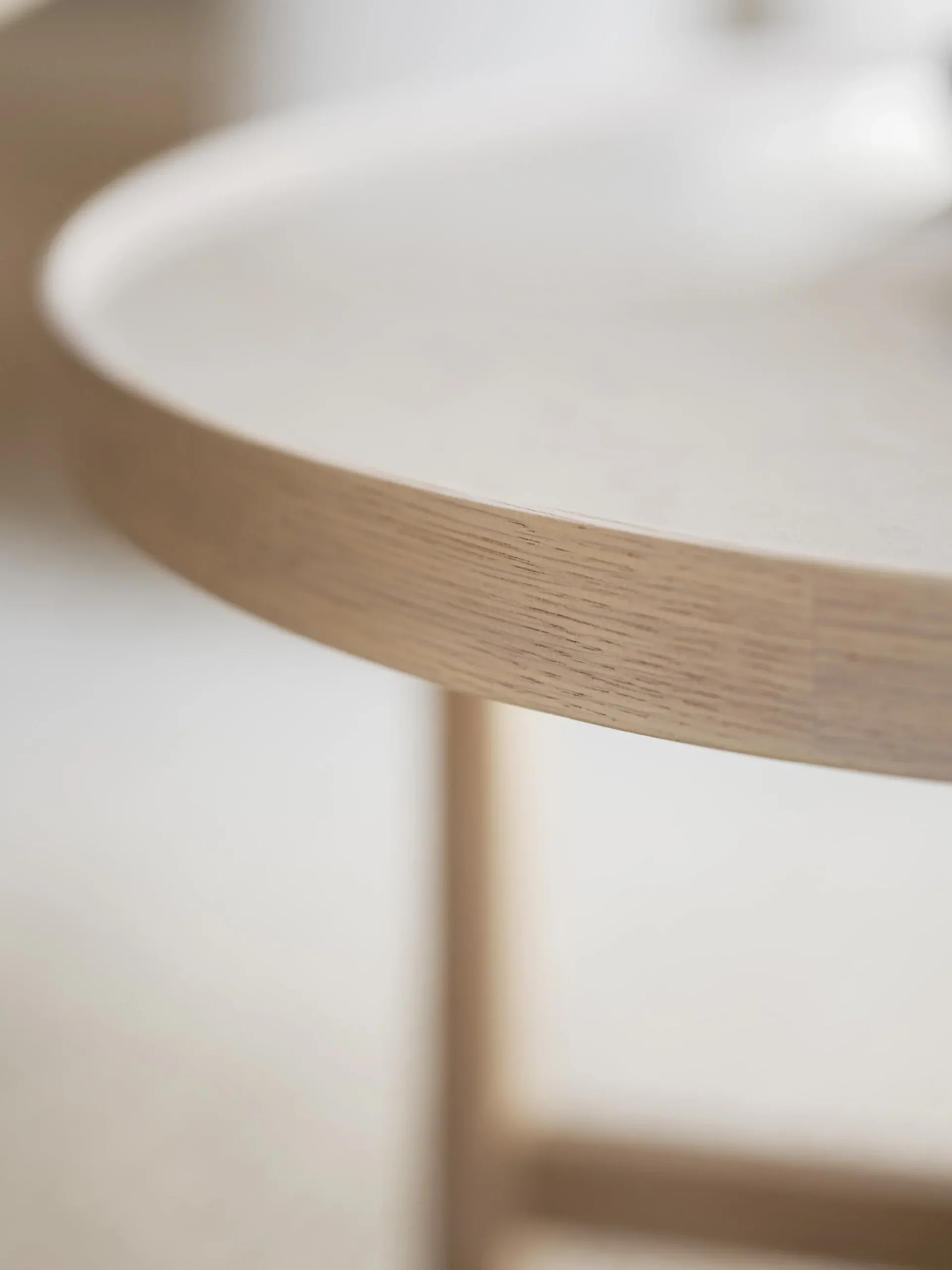 Tavolino da caffè rotondo in legno di quercia Marsden, Ø 90 cm