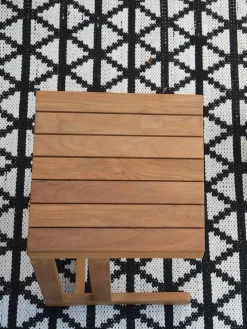 Tavolino da giardino in legno di teak Cero, alt. 55 cm