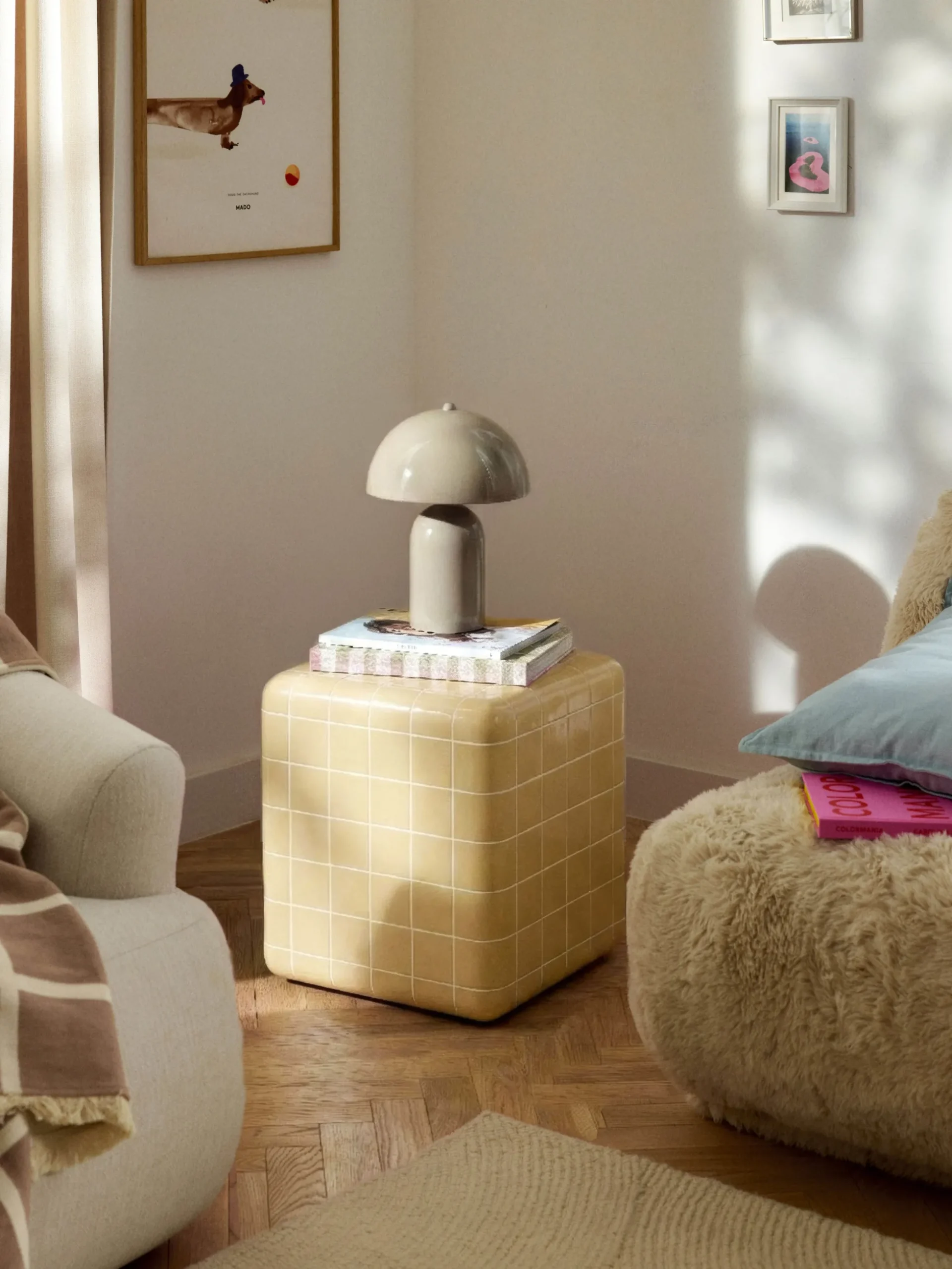 Tavolino da interno-esterno effetto piastrelle Doug