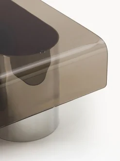 Tavolino da salotto con piano in vetro Jouri