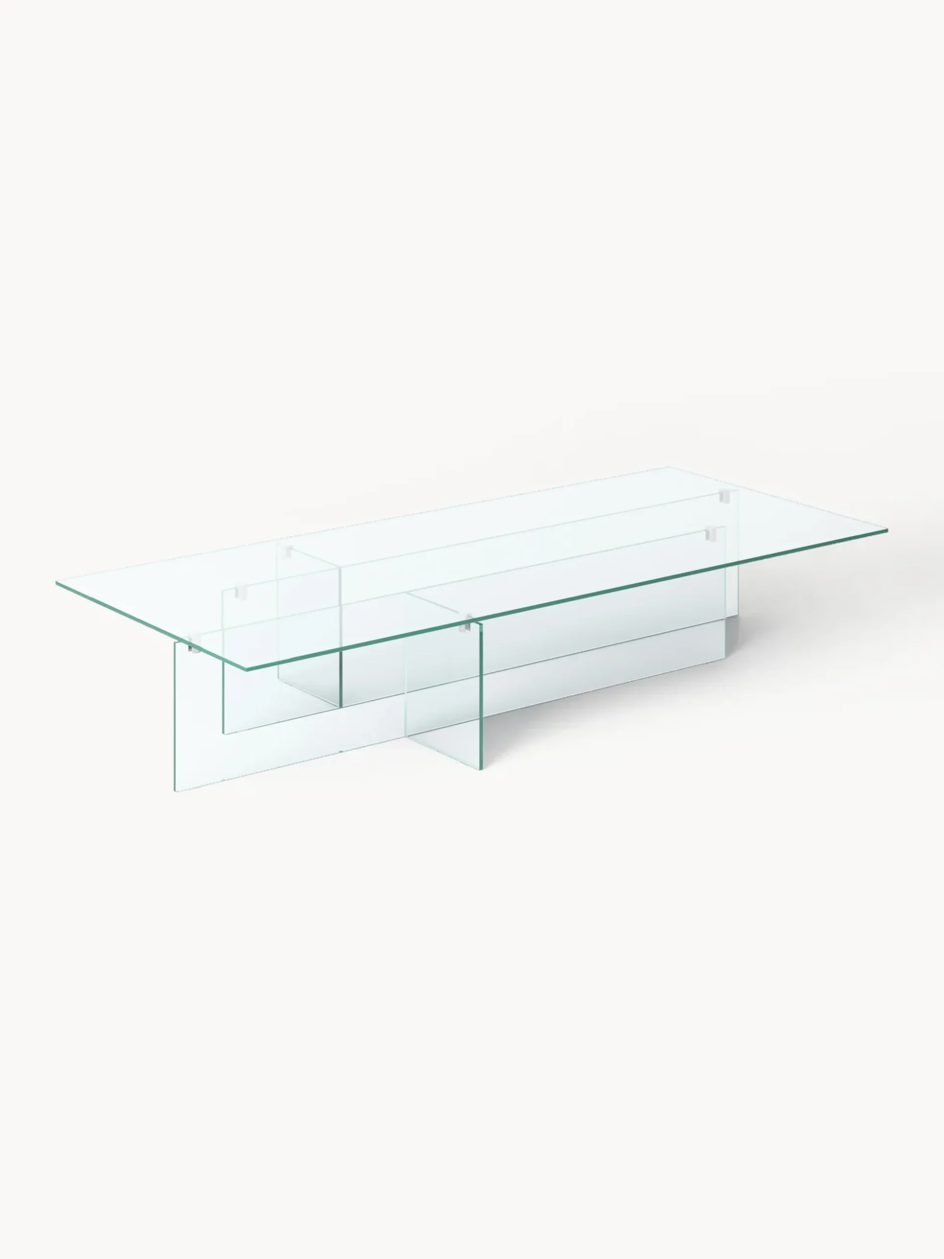 Tavolino da salotto grande in vetro Anouk, larg. 160 cm
