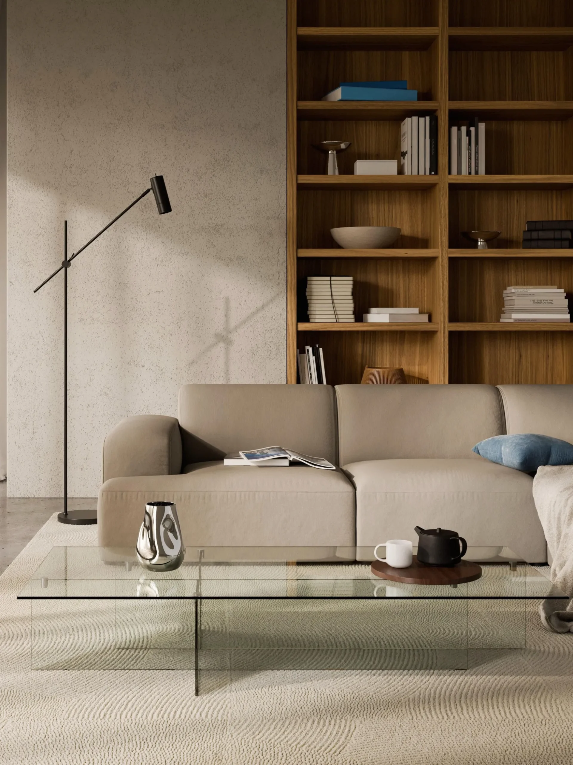 Tavolino da salotto grande in vetro Anouk, larg. 160 cm