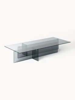 Tavolino da salotto grande in vetro Anouk, larg. 160 cm