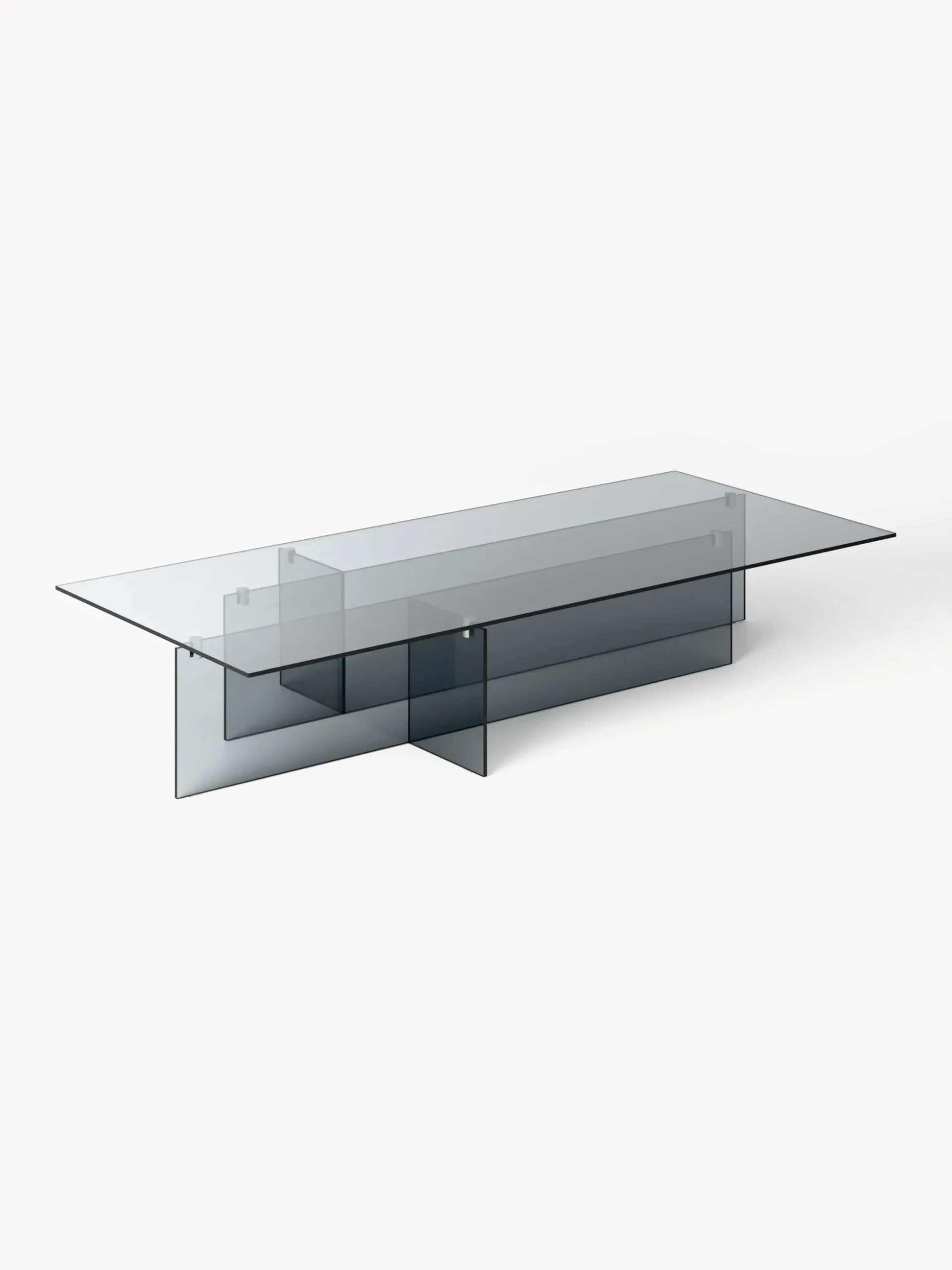 Tavolino da salotto grande in vetro Anouk, larg. 160 cm