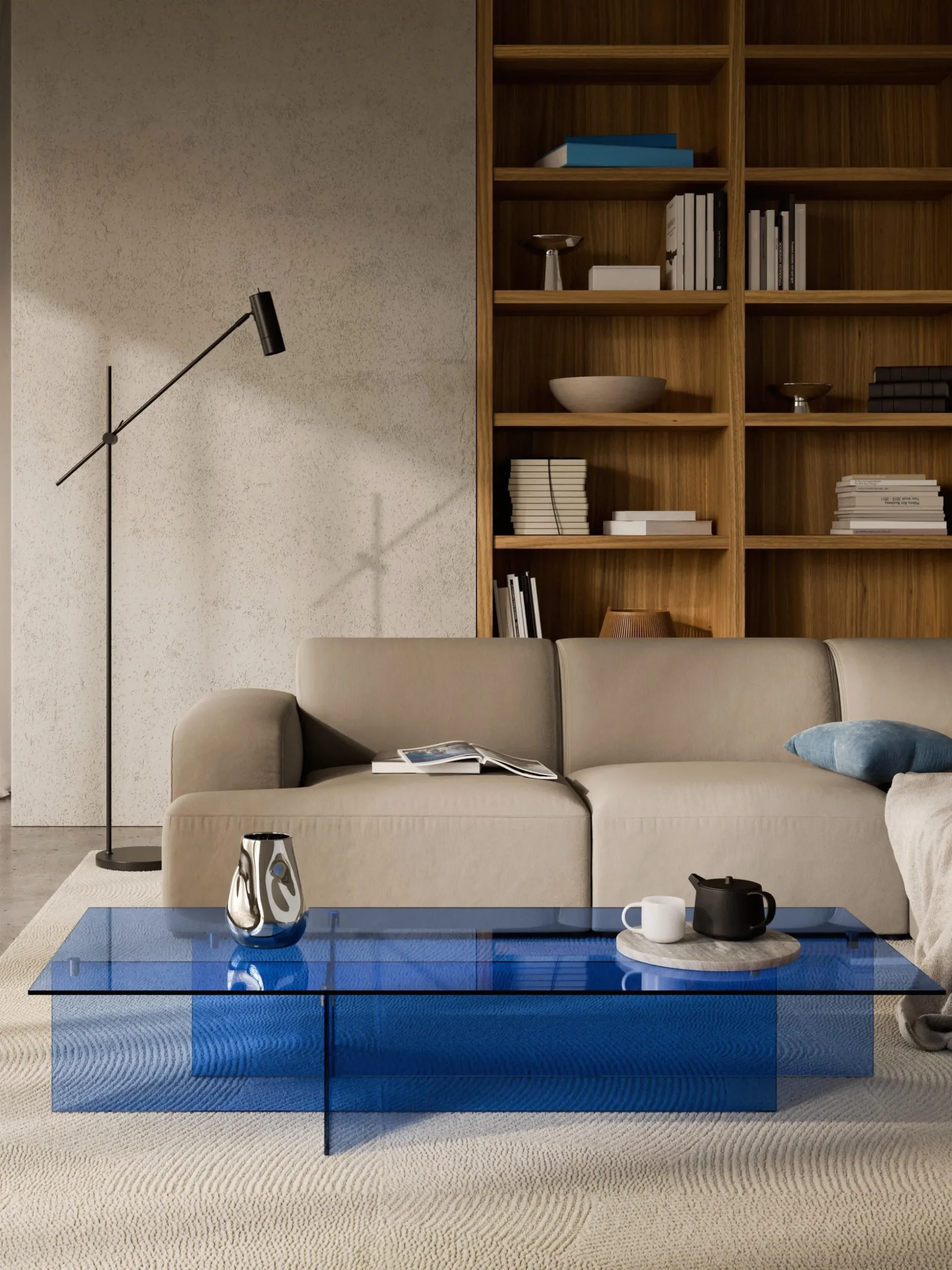 Tavolino da salotto grande in vetro Anouk, larg. 160 cm