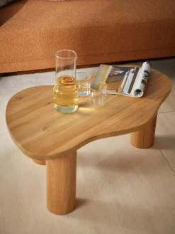 Tavolino da salotto in legno di quercia dalla forma organica Didi